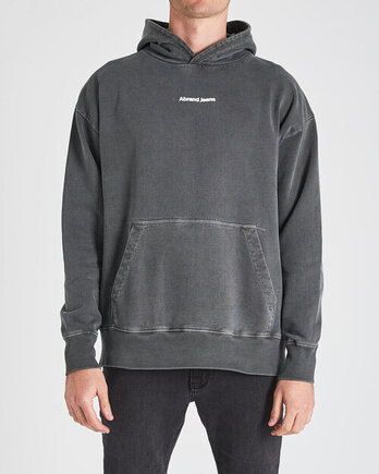 A relaxed hoodie washed black