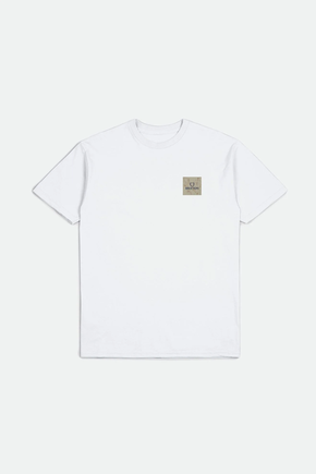 Alpha square s/s stt white/washed navy/se