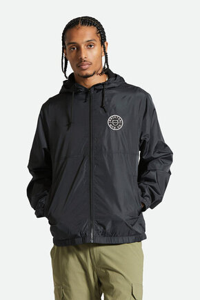 Claxton crest lw zip hood jkt black