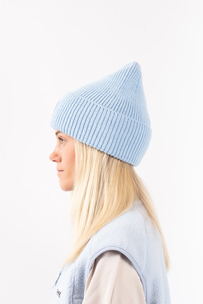 Eivy pipo easter rib wool beanie fadedfo sininen vaalea