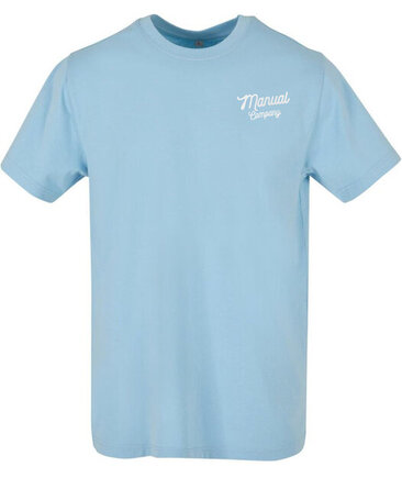 Manual back print tee baby blue