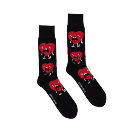 Makia heartache socks black-white