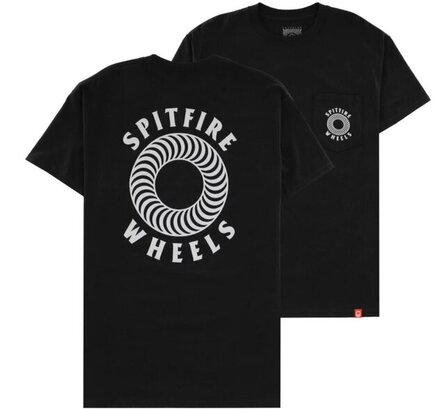 Spitfire hollow classic pocket t-shirt musta