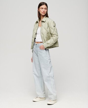 Studios cropped liner jacket olive green