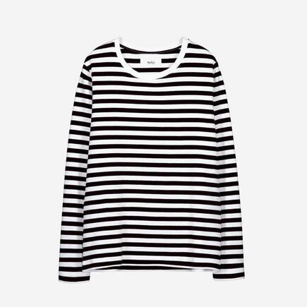 Makia verkstad long sleeve black-white