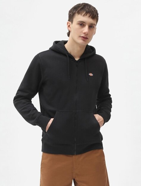 Oakport zip hoodie black